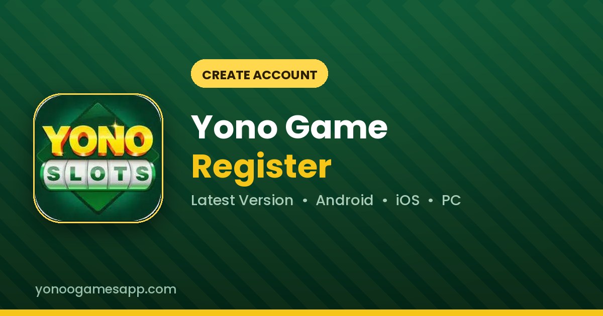 Yono Game Register page to create a new account